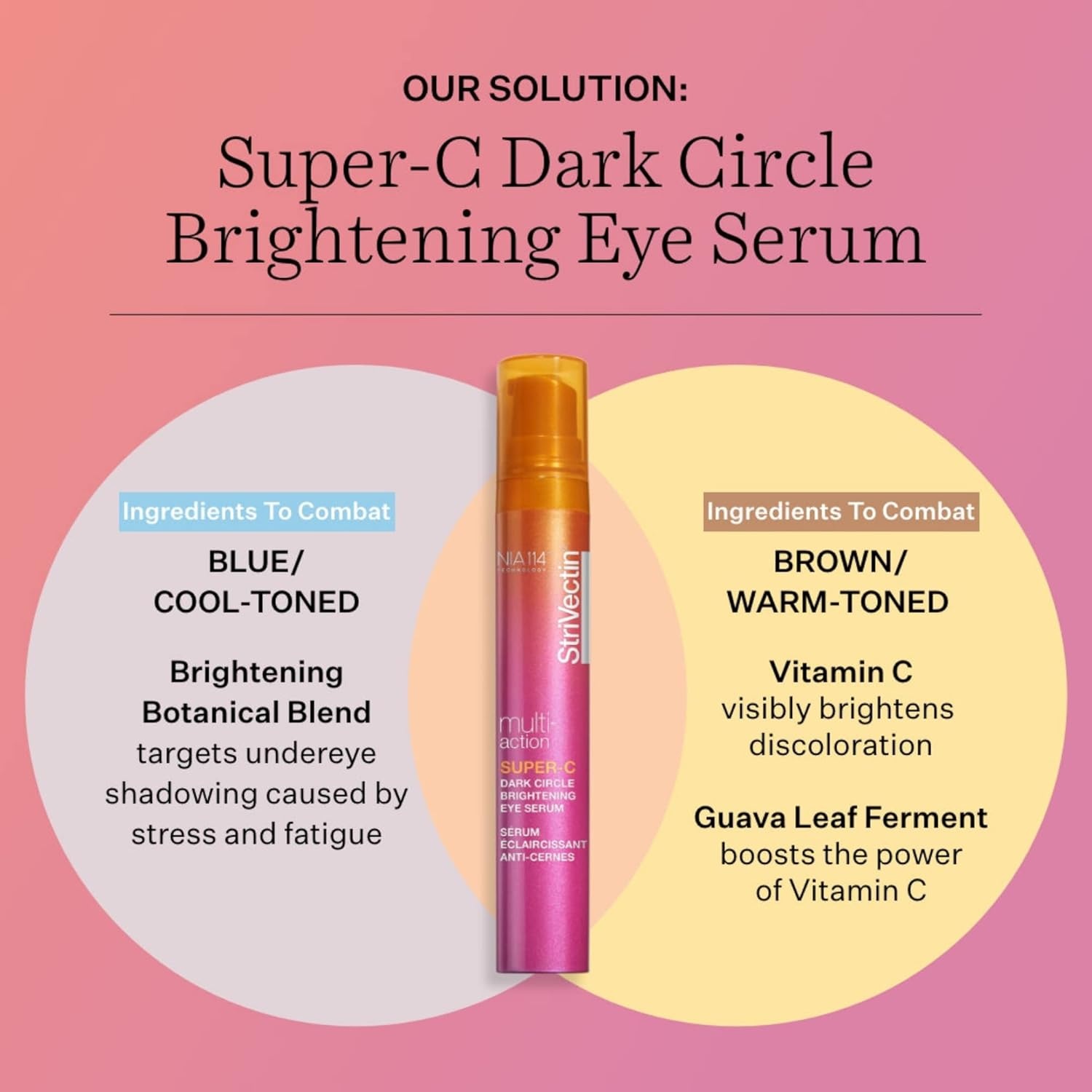 image:imageStriVectin SuperC Eye Vitamin C Eye Cream Brightening and Firming Boost Skin Dullness with Hyaluronic Acid05 Fl Oz Pack of 1