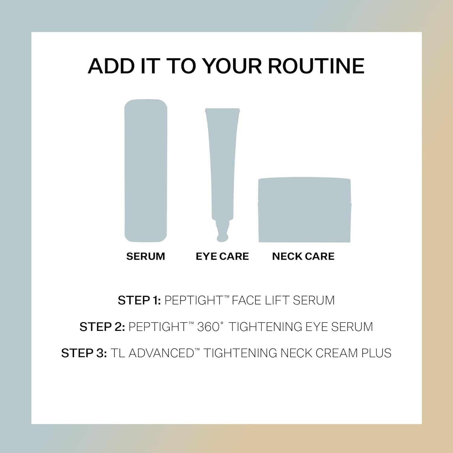 image:imageStriVectin Tighten amp Lift Peptight Face Lift Serum with Tightening amp Brightening Peptides for WrinklesPeptight Power Starters Trio Kit 3 piece Kit for Face Eyes and Neck