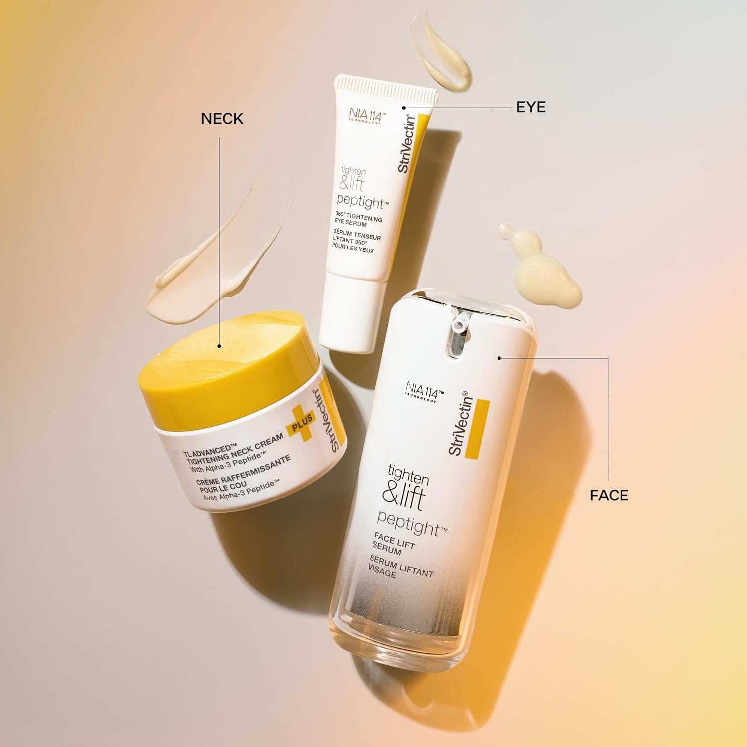 image:imageStriVectin Tighten amp Lift Peptight Face Lift Serum with Tightening amp Brightening Peptides for WrinklesPeptight Power Starters Trio Kit 3 piece Kit for Face Eyes and Neck