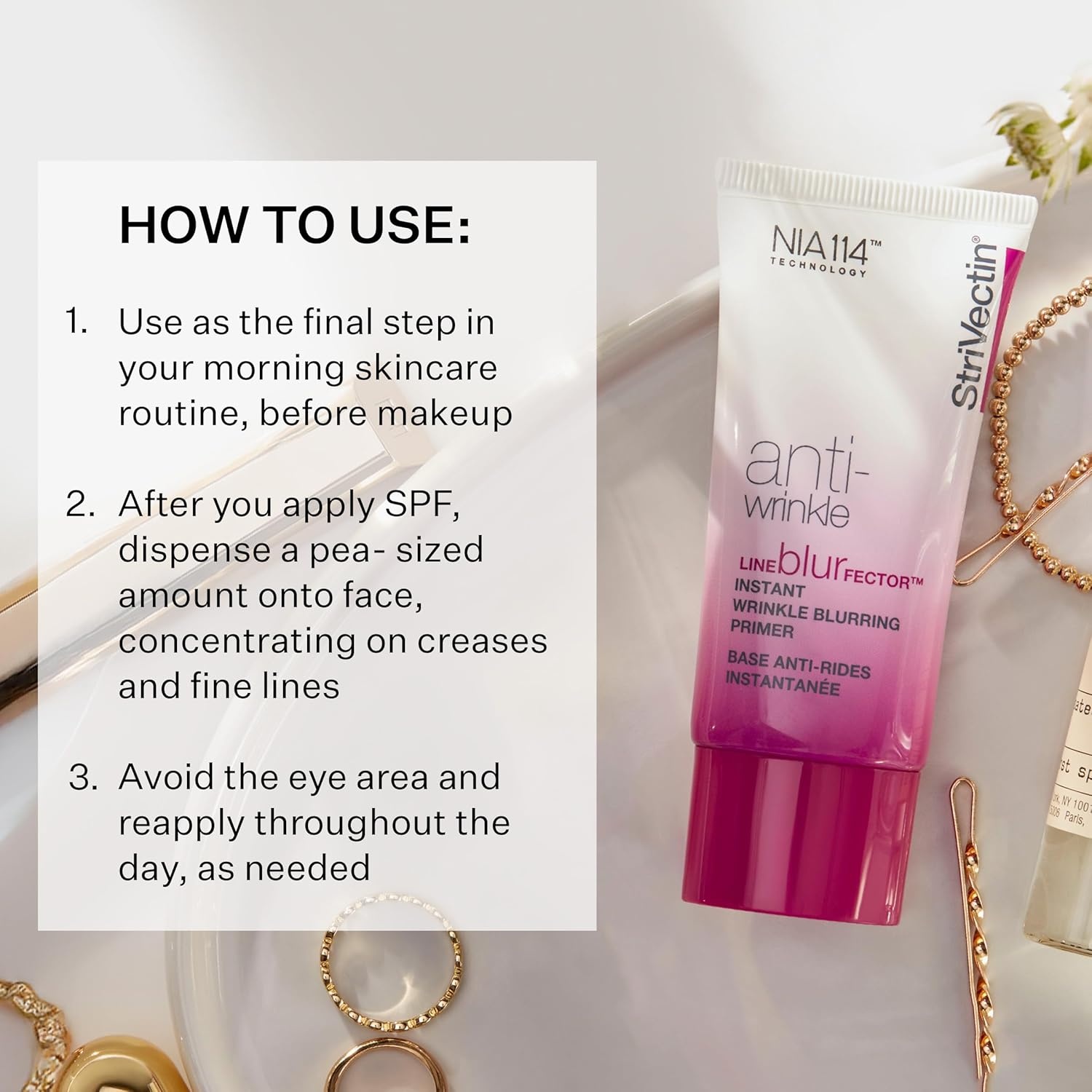 image:imageStriVectin Line BlurFector Instant Wrinkle Blurring Primer skin primer to help blur and fill the look of wrinkles makeup primer for smooth skin 1 oz