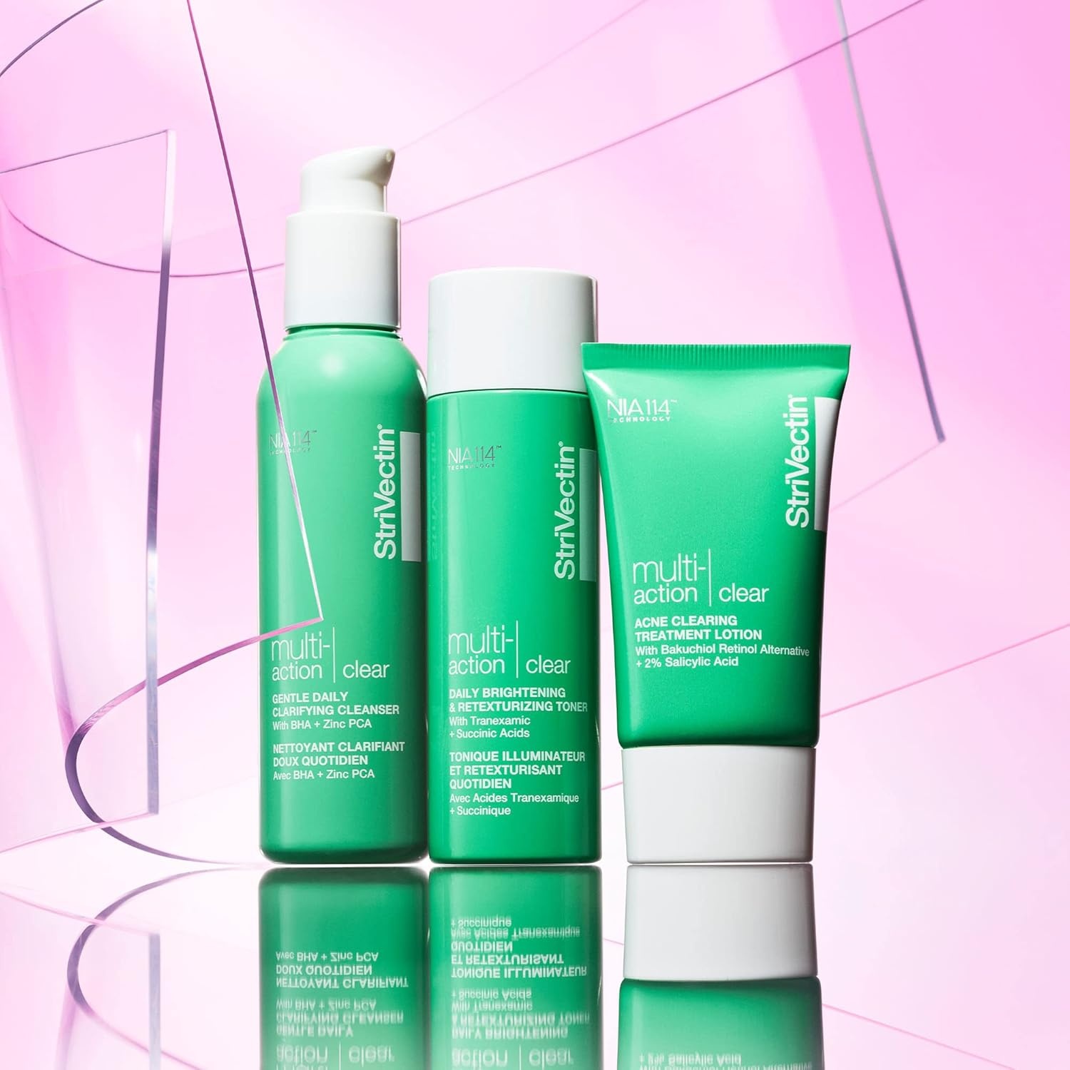 image:imageStriVectin Multi Action Clear for Acne and Blemish Prone Skin for Clearer Smooth and Brighter Skin Less Breakouts and Pimples for Healthy Looking SkinMulti Action Clear Acne 30 day 3 Piece Trial Kit