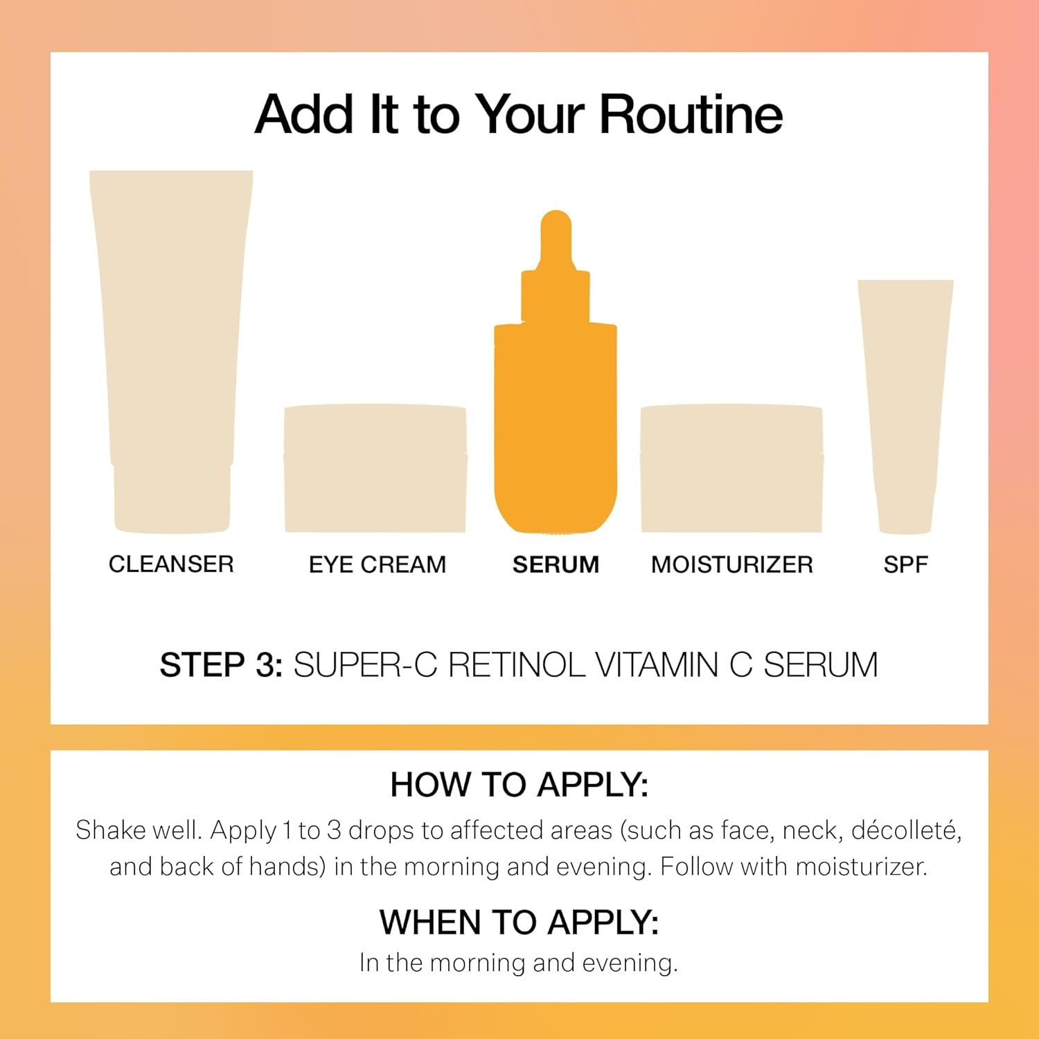 image:imageStriVectin SuperC Retinol Brighten amp Correct Vitamin C Serum Antioxidant Face Serum for Uneven Tone Fine Lines and Firmness Drops for Face17 Ounce Pack of 1