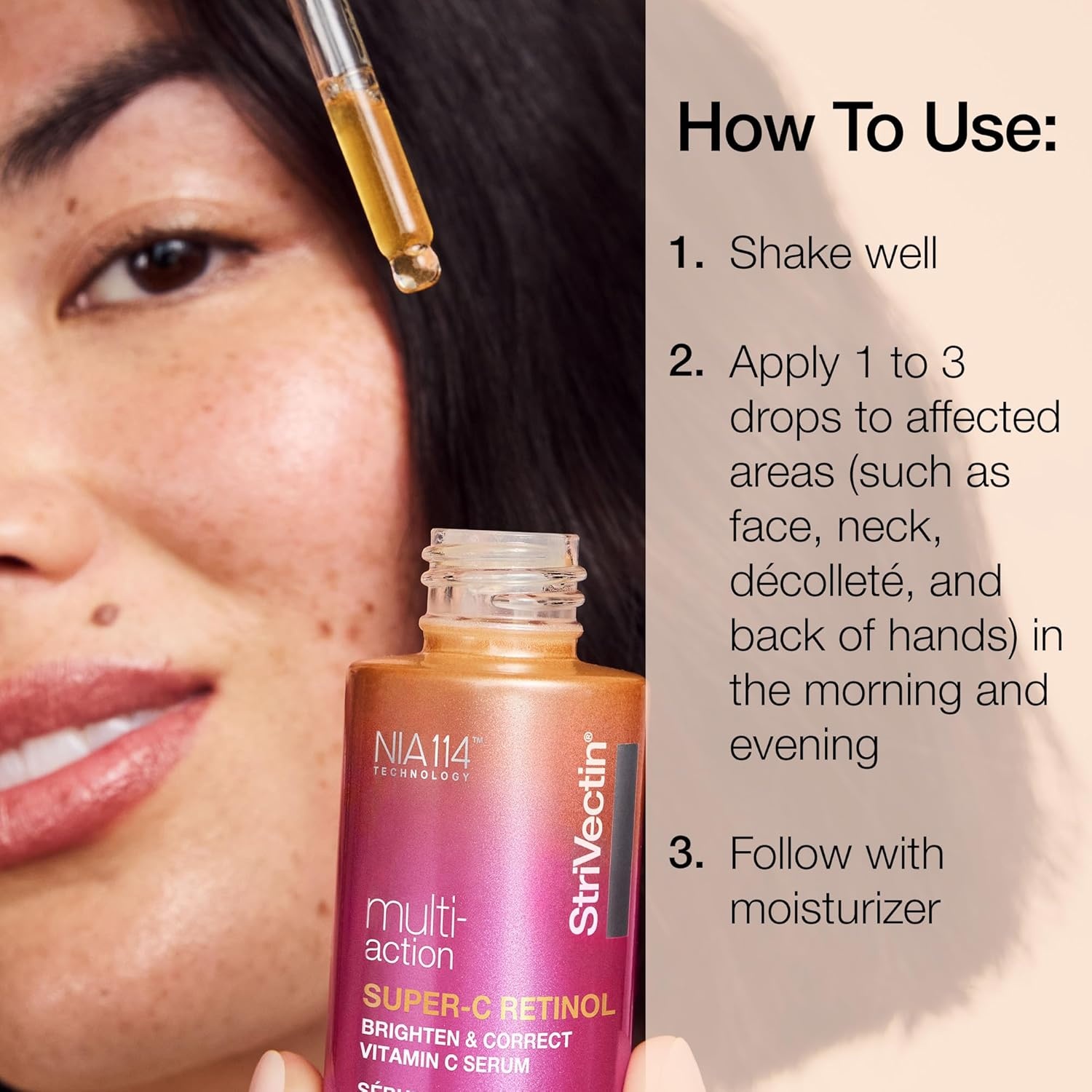 image:imageStriVectin SuperC Retinol Brighten amp Correct Vitamin C Serum Antioxidant Face Serum for Uneven Tone Fine Lines and Firmness Drops for Face17 Ounce Pack of 1